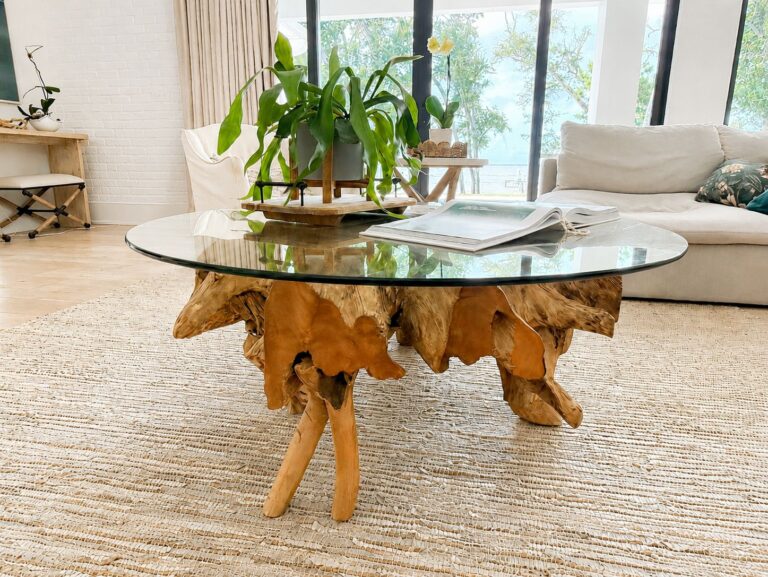 driftwood table perfect for coastal decor or lake decor